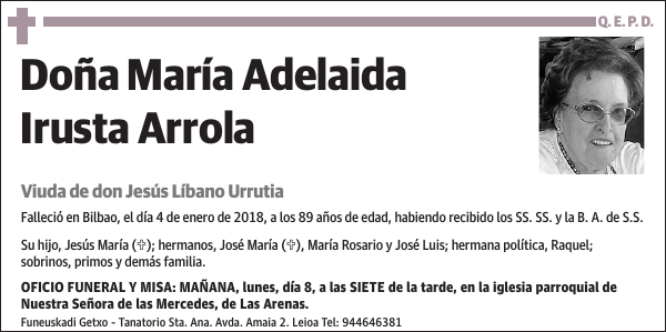 María Adelaida Irusta Arrola