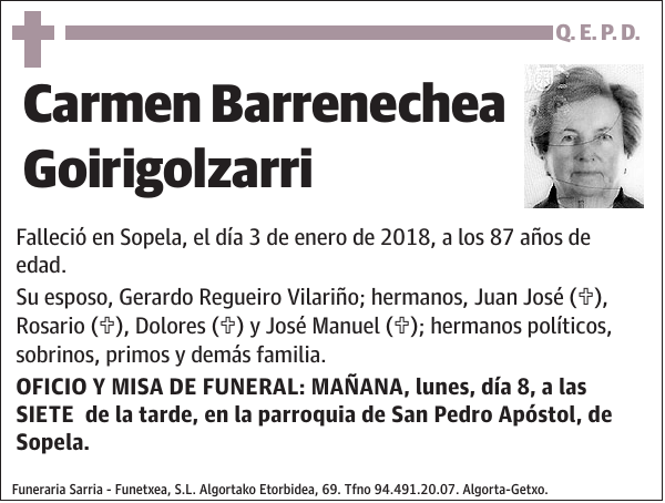 Carmen Barrenechea Goirigolzarri