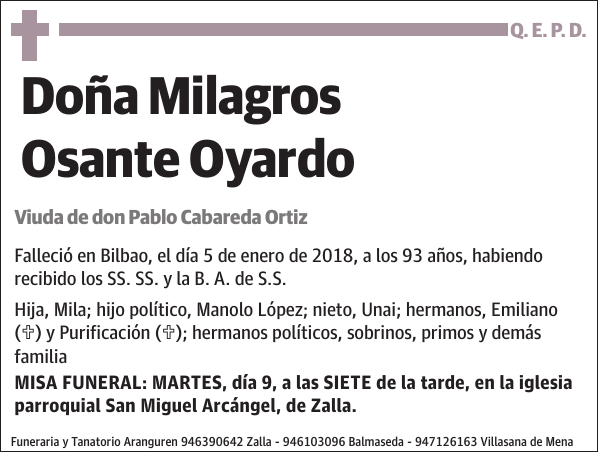 Milagros Osante Oyardo