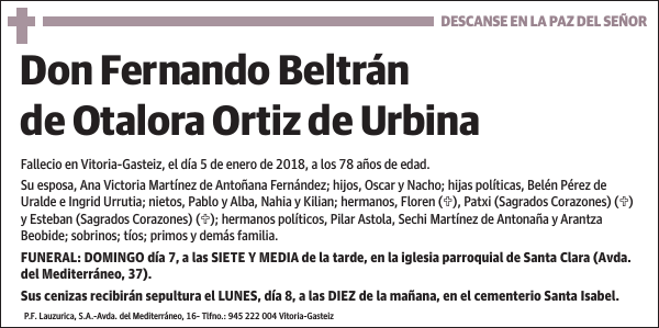 Fernando Beltrán de Otalora Ortiz de Urbina