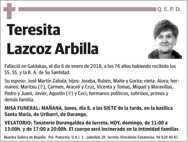 Teresita Lazcoz Arbilla