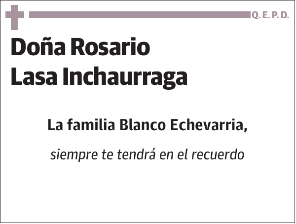 Rosario Lasa Inchaurraga