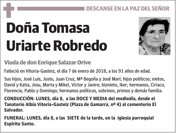 Tomasa Uriarte Robredo