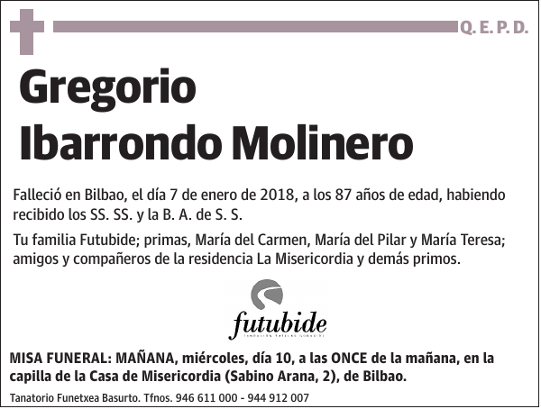 Gregorio Ibarrondo Molinero