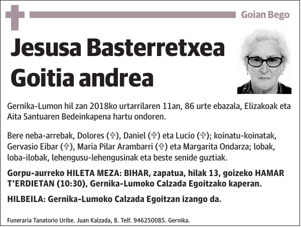 Jesusa Basterretxea Goitia