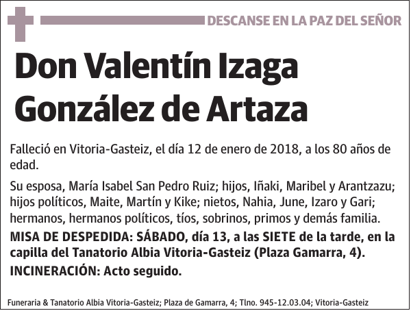 Valentín Izaga González de Artaza