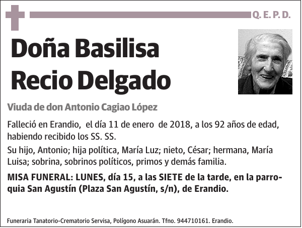 Basilisa Recio Delgado