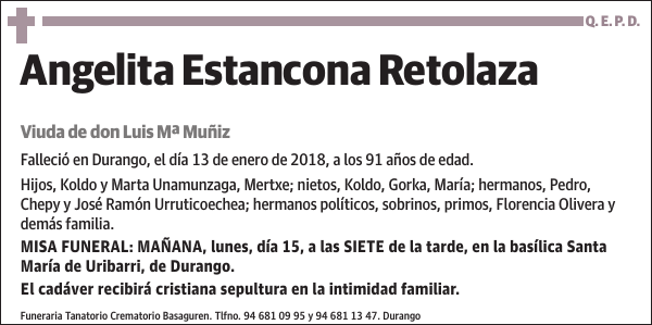 Angelita Estancona Retolaza