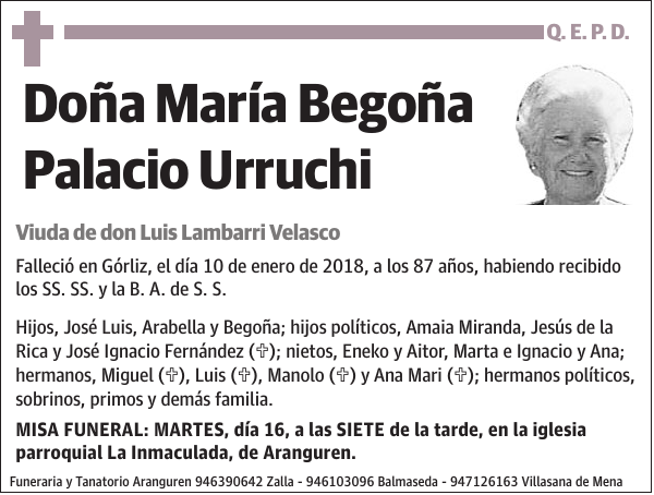 María Begoña Palacio Urruchi