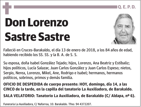 Lorenzo Sastre Sastre