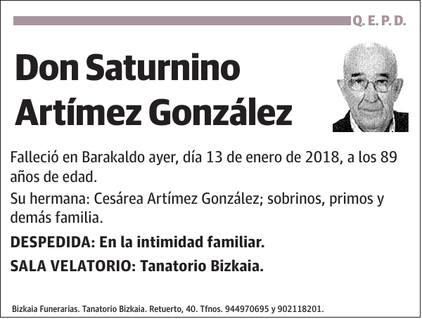 Saturnino Artímez González