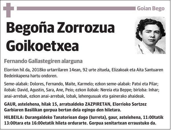 Begoña Zorrozua Goikoetxea