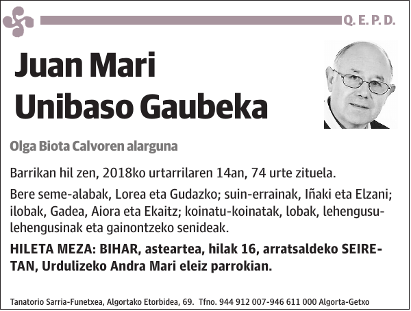 Juan Mari Unibaso Gaubeka