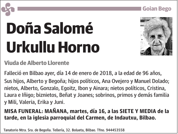 Salomé Urkullu Horno