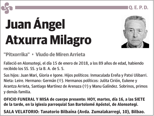 Juan Ángel Atxurra Milagro