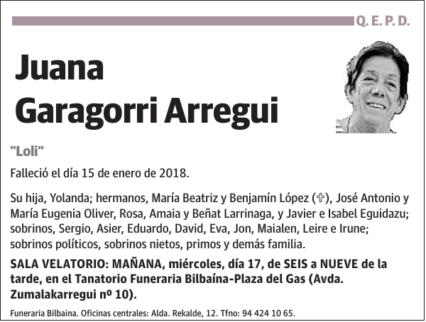 Juana Garagorri Arregui