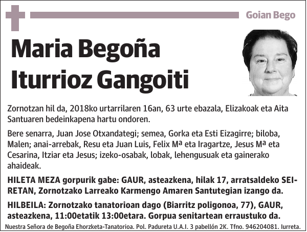 Maria Begoña Iturrioz Gangoiti