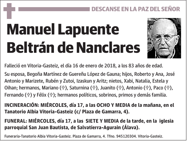 Manuel Lapuente Beltrán de Nanclares