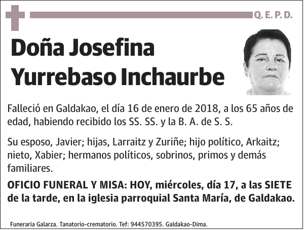 Josefina Yurrebaso Inchaurbe