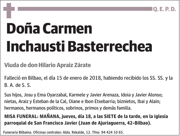 Carmen Inchausti Basterrechea