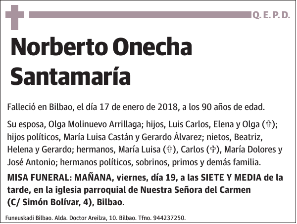 Norberto Onecha Santamaría