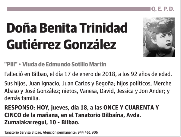 Benita Trinidad Gutiérrez González