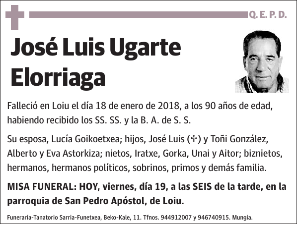 José Luis Ugarte Elorriaga