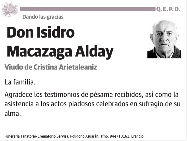 Isidro Macazaga Alday