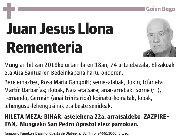 Juan Jesus Llona Rementeria