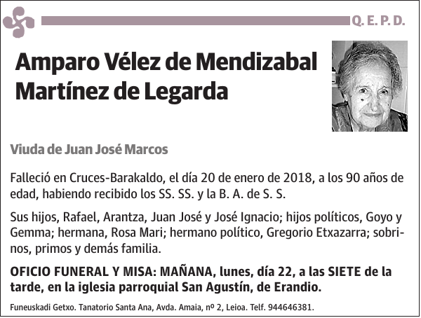 Amparo Vélez de Mendizabal Martínez de Legarda