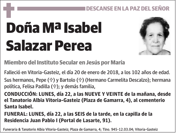 Mª Isabel Salazar Perea