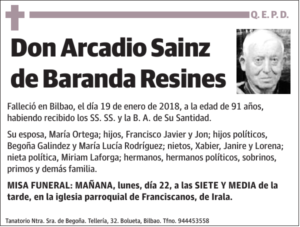 Arcadio Sainz de Baranda Resines