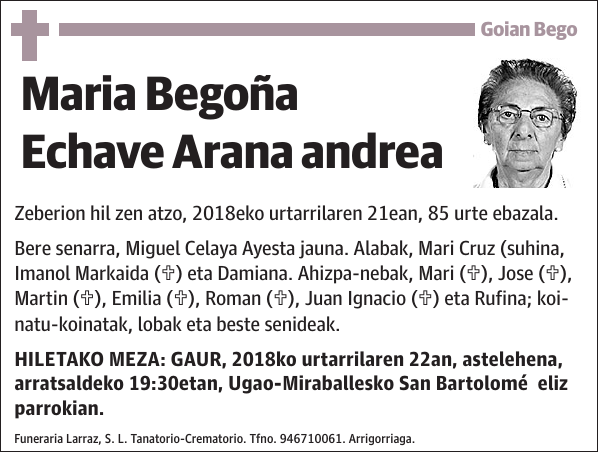 Maria Begoña Echave Arana