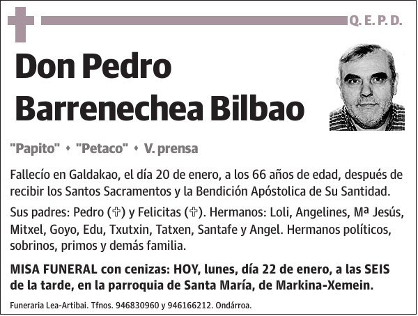 Pedro Barrenechea Bilbao