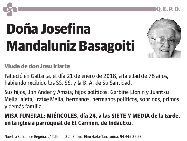 Josefina Mandaluniz Basagoiti