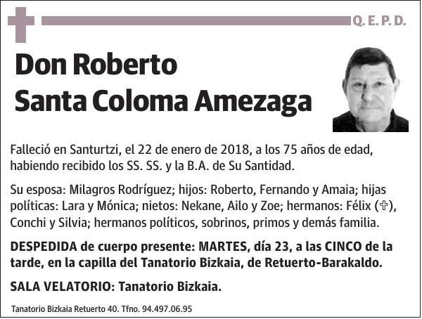 Roberto Santa Coloma Amezaga