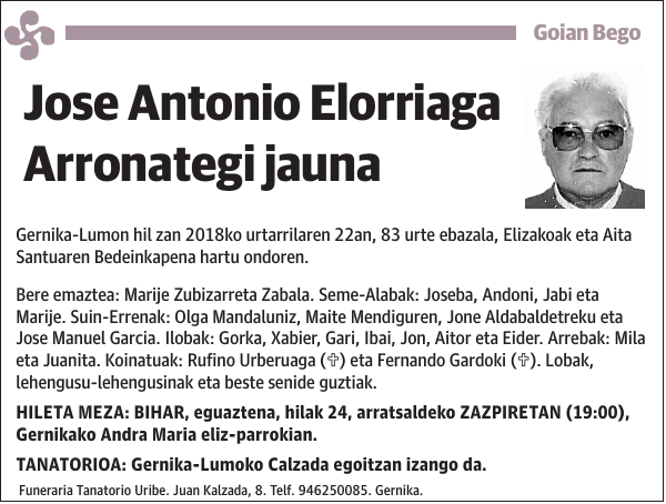 Jose Antonio Elorriaga Arronategi