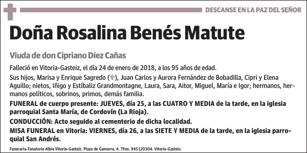 Rosalina Benés Matute