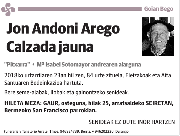 Jon Andoni Arego Calzada