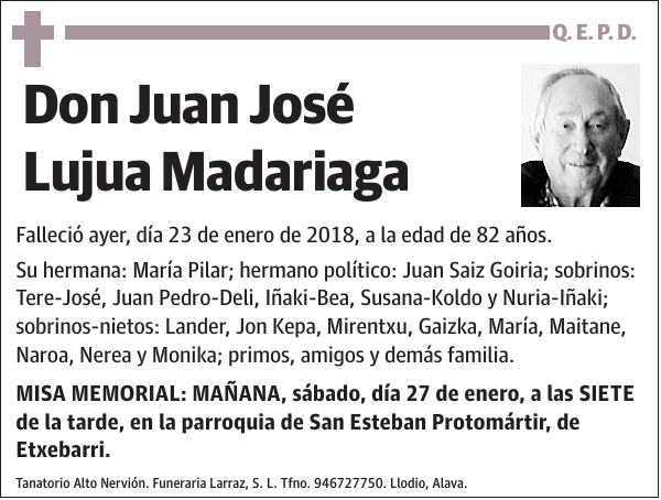 Juan José Lujua Madariaga