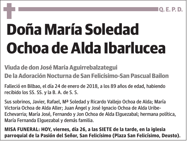 María Soledad Ochoa de Alda Ibarlucea