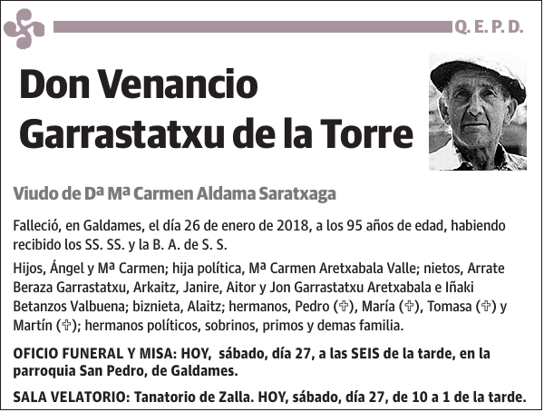 Venancio Garrastatxu de la Torre