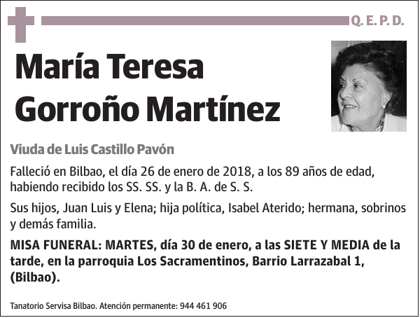 María Teresa Gorroño Martínez