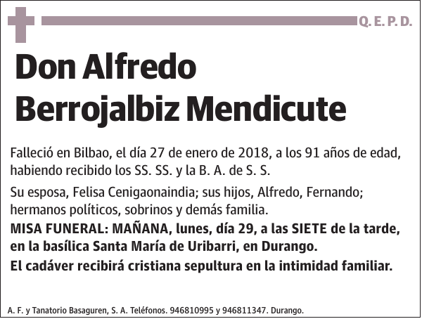 Alfredo Berrojalbiz Mendicute