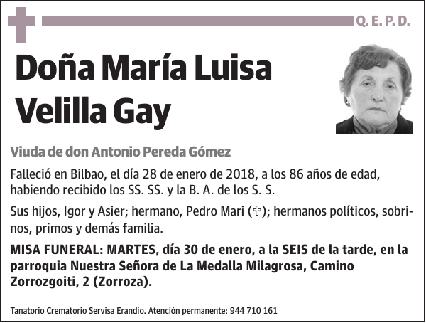 María Luisa Velilla Gay