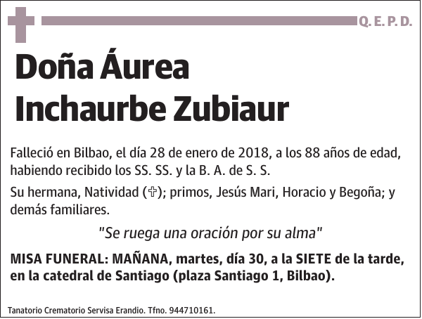 Áurea Inchaurbe Zubiaur