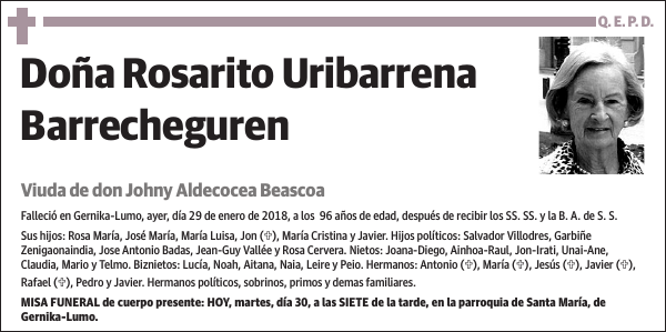 Rosarito Uribarrena Barrecheguren