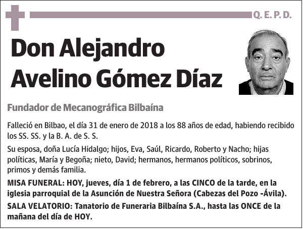 Alejandro Avelino Gómez Díaz