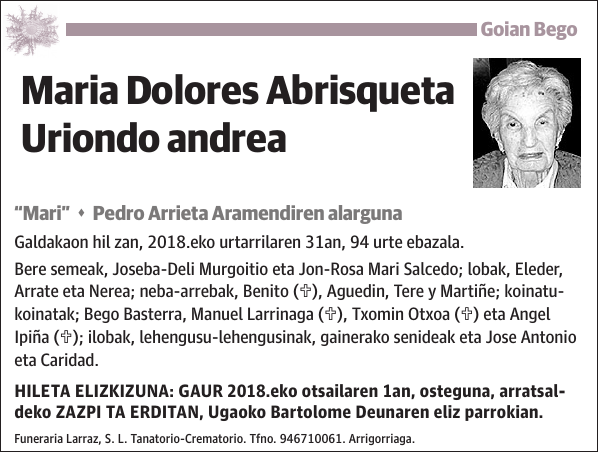 Maria Dolores Abrisqueta Uriondo