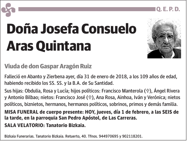 Josefa Consuelo Aras Quintana